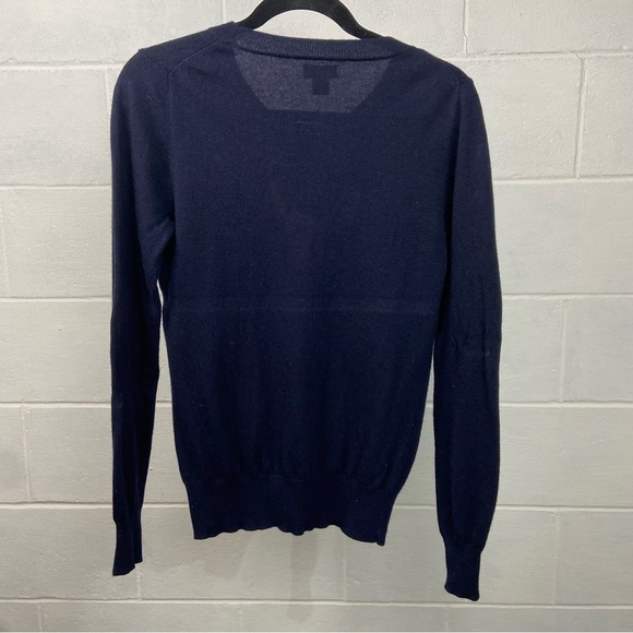J. CREW French Bulldog Pullover Crewneck Sweater Women's‎ Small Navy **EUC - Picture 4 of 5